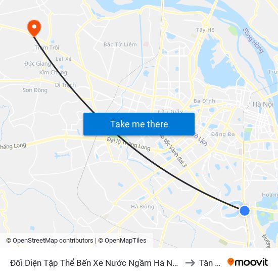 Đối Diện Tập Thể Bến Xe Nước Ngầm Hà Nội - Ngọc Hồi to Tân Lập map