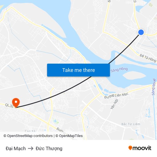 Đại Mạch to Đức Thượng map