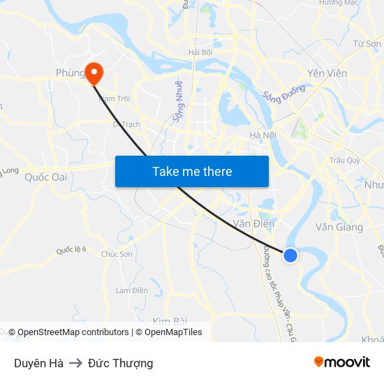 Duyên Hà to Đức Thượng map