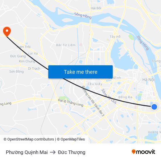 Phường Quỳnh Mai to Đức Thượng map