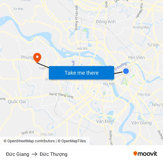 Đức Giang to Đức Thượng map