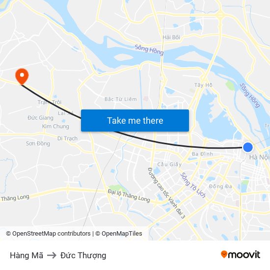 Hàng Mã to Đức Thượng map