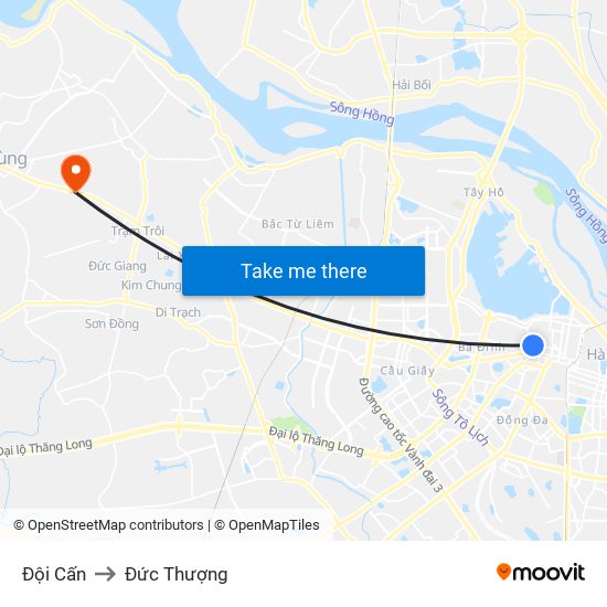 Đội Cấn to Đức Thượng map