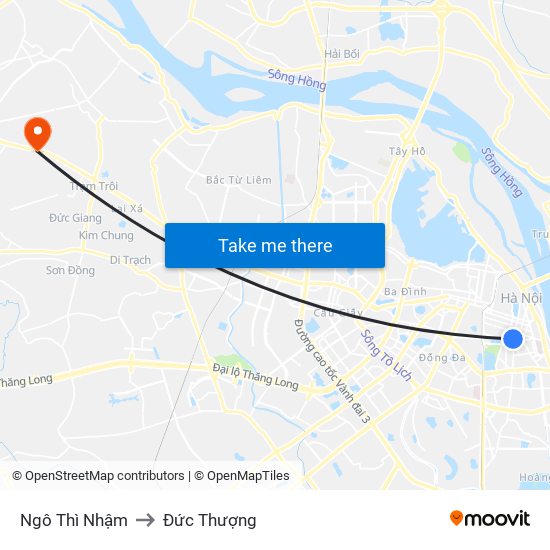 Ngô Thì Nhậm to Đức Thượng map