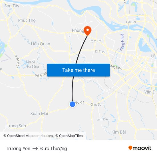 Trường Yên to Đức Thượng map