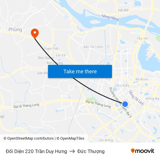 Đối Diện 220 Trần Duy Hưng to Đức Thượng map