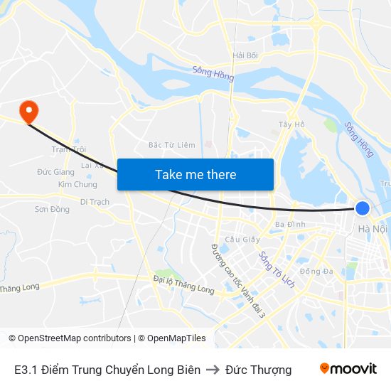 E3.1 Điểm Trung Chuyển Long Biên to Đức Thượng map