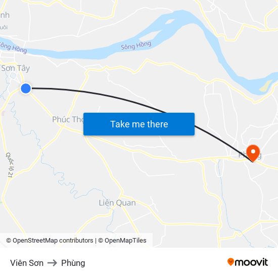 Viên Sơn to Phùng map
