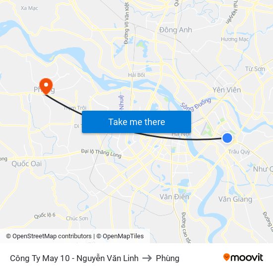 Công Ty May 10 - Nguyễn Văn Linh to Phùng map