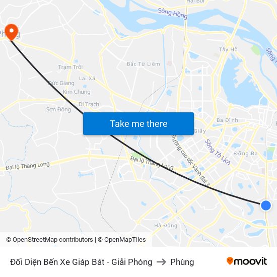 Đối Diện Bến Xe Giáp Bát - Giải Phóng to Phùng map