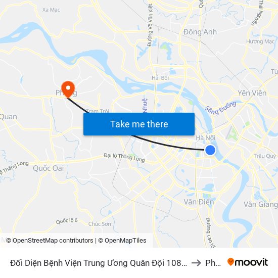 Đối Diện Bệnh Viện Trung Ương Quân Đội 108 - Trần Hưng Đạo to Phùng map