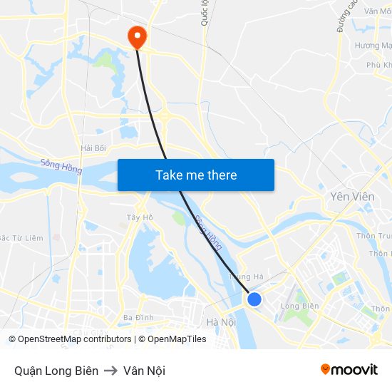 Quận Long Biên to Vân Nội map