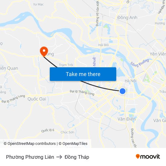 Phường Phương Liên to Đồng Tháp map