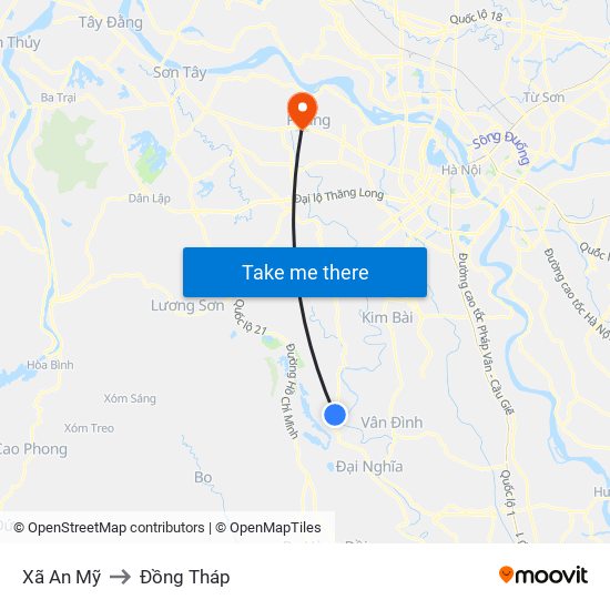 Xã An Mỹ to Đồng Tháp map