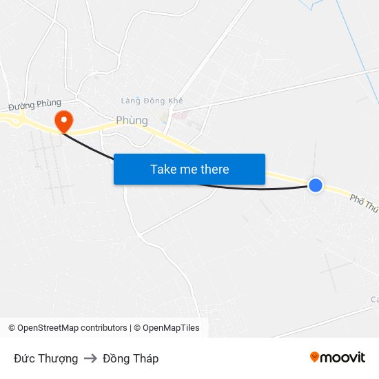 Đức Thượng to Đồng Tháp map