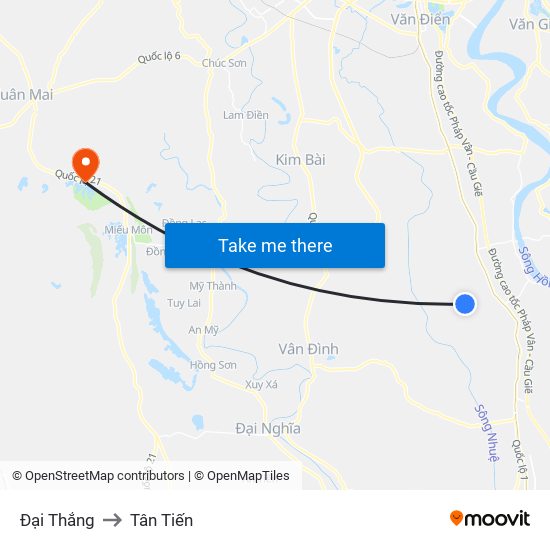 Đại Thắng to Tân Tiến map