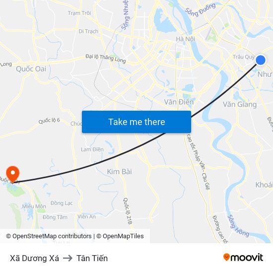 Xã Dương Xá to Tân Tiến map