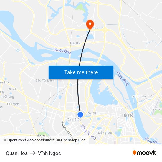 Quan Hoa to Vĩnh Ngọc map