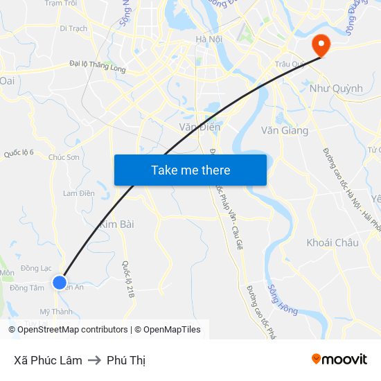 Xã Phúc Lâm to Phú Thị map