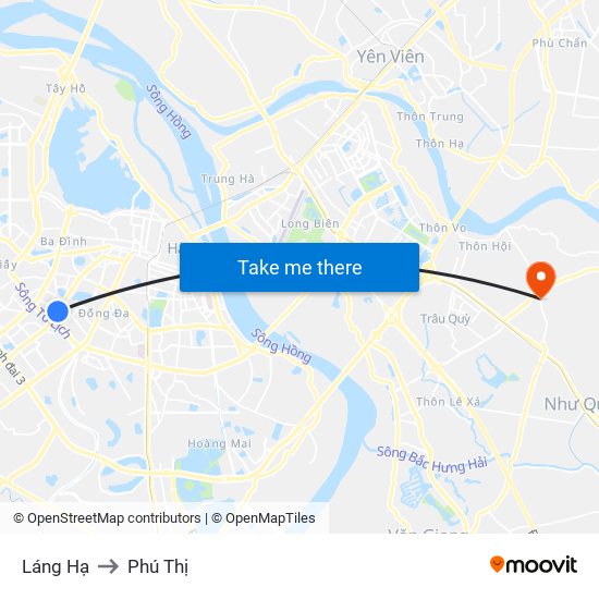 Láng Hạ to Phú Thị map