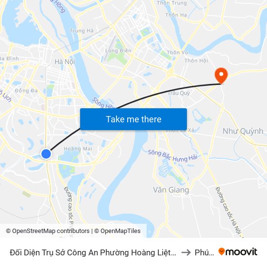 Đối Diện Trụ Sở Công An Phường Hoàng Liệt- 1277 Giải Phóng to Phú Thị map