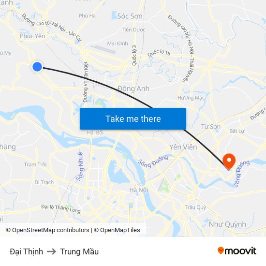 Đại Thịnh to Trung Mầu map