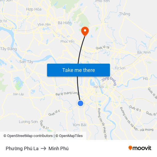 Phường Phú La to Minh Phú map