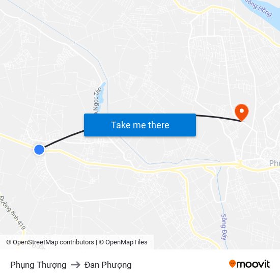 Phụng Thượng to Đan Phượng map