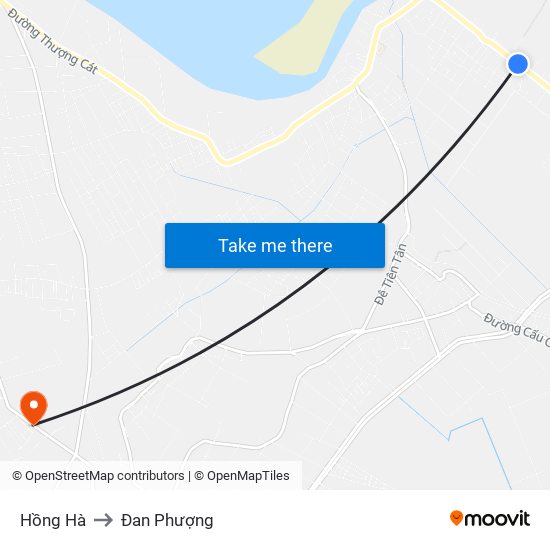 Hồng Hà to Đan Phượng map