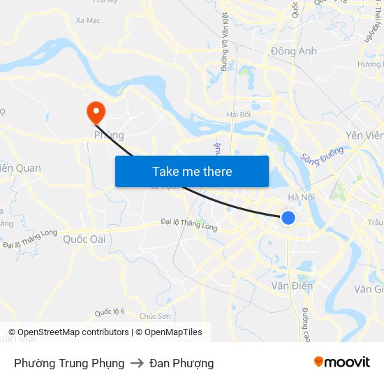 Phường Trung Phụng to Đan Phượng map