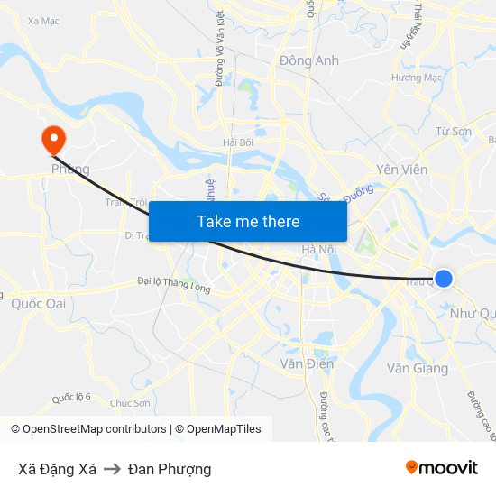 Xã Đặng Xá to Đan Phượng map