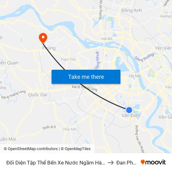 Đối Diện Tập Thể Bến Xe Nước Ngầm Hà Nội - Ngọc Hồi to Đan Phượng map