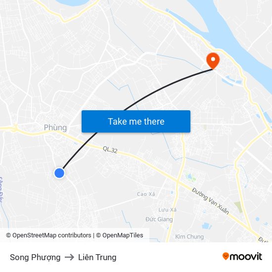 Song Phượng to Liên Trung map