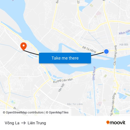 Võng La to Liên Trung map