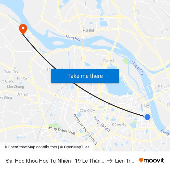 Đại Học Khoa Học Tự Nhiên - 19 Lê Thánh Tông to Liên Trung map