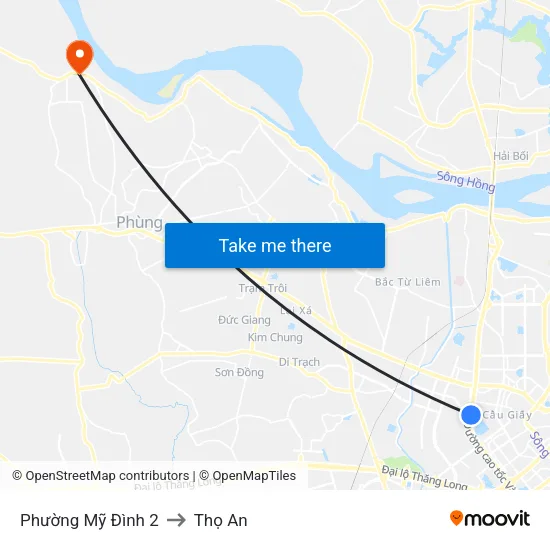 Phường Mỹ Đình 2 to Thọ An map