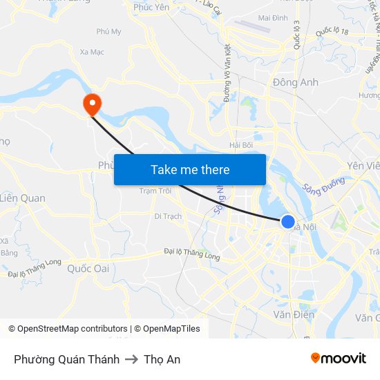 Phường Quán Thánh to Thọ An map