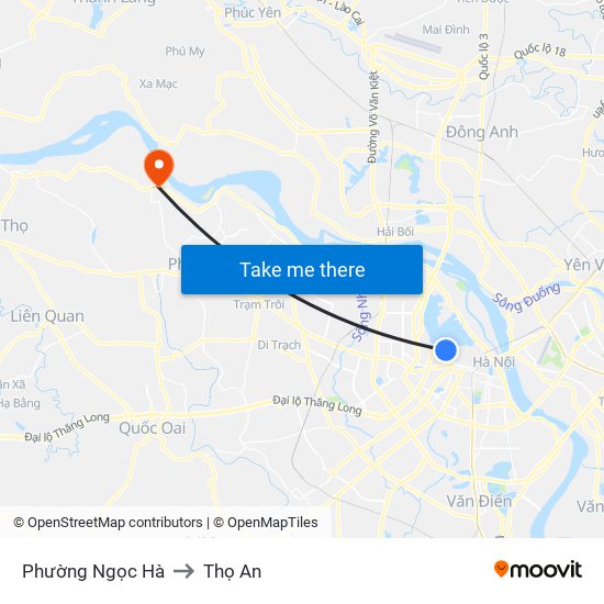 Phường Ngọc Hà to Thọ An map