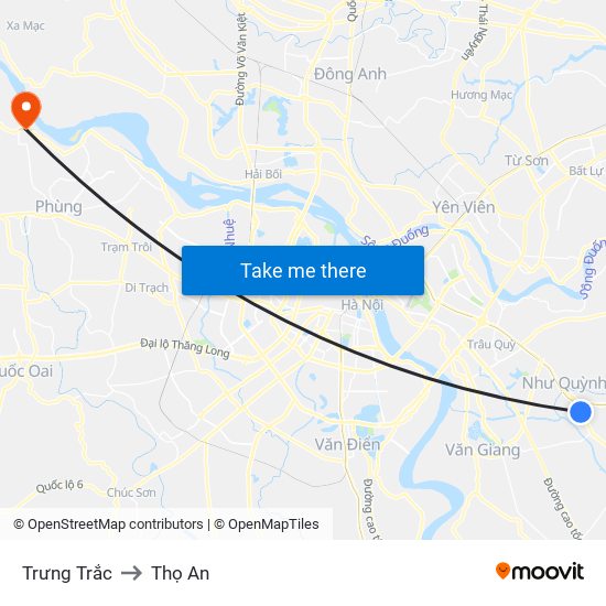 Trưng Trắc to Thọ An map