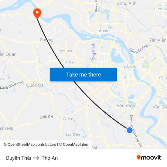 Duyên Thái to Thọ An map