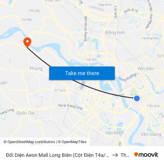 Đối Diện Aeon Mall Long Biên (Cột Điện T4a/2a-B Đường Cổ Linh) to Thọ An map