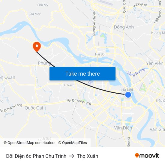 Đối Diện 6c Phan Chu Trinh to Thọ Xuân map