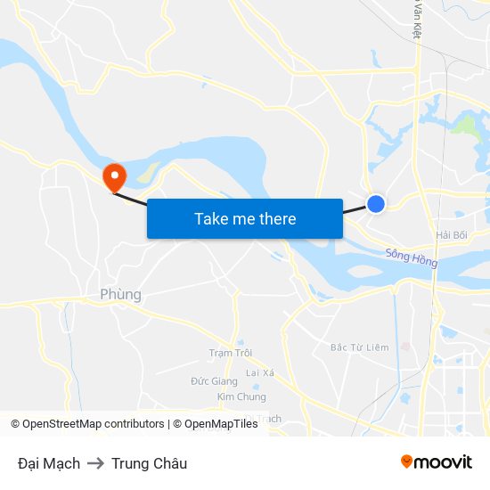 Đại Mạch to Trung Châu map