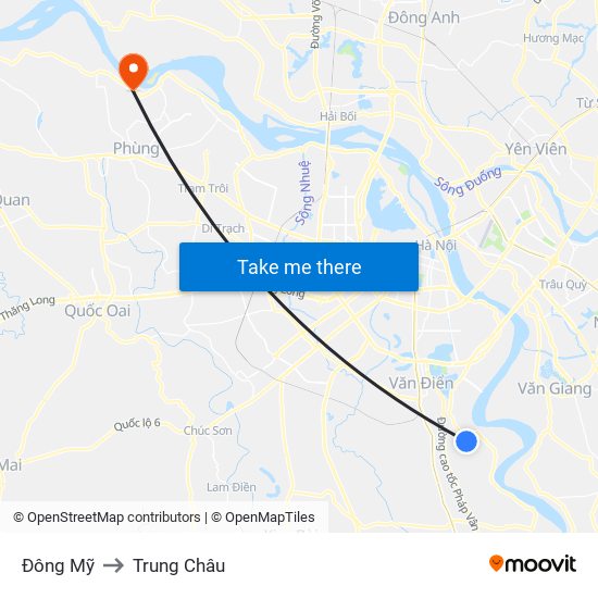 Đông Mỹ to Trung Châu map