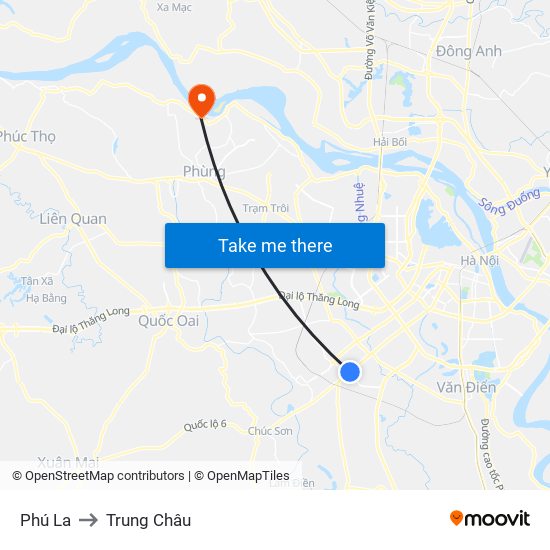 Phú La to Trung Châu map