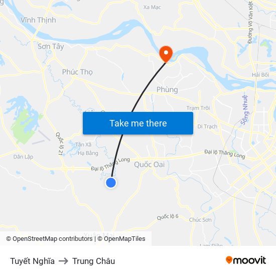 Tuyết Nghĩa to Trung Châu map