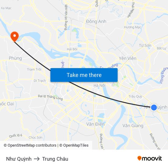 Như Quỳnh to Trung Châu map