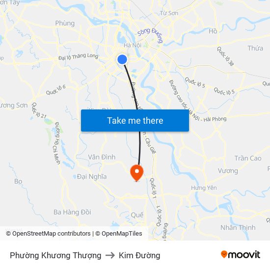 Phường Khương Thượng to Kim Đường map