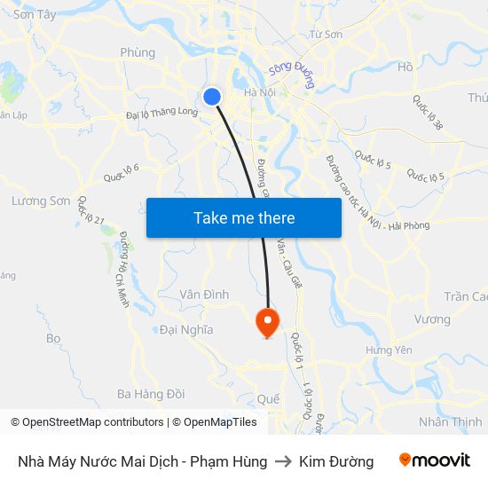 Đối Diện Bệnh Viện Đa Khoa Y Học Cổ Truyền - Phạm Hùng to Kim Đường map