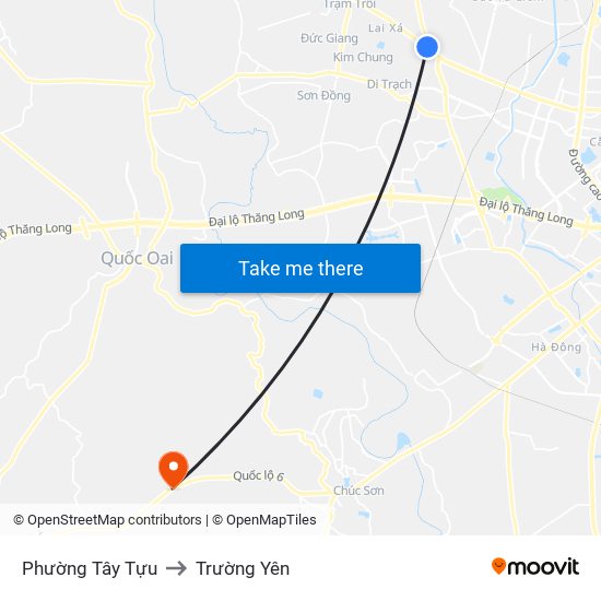 Phường Tây Tựu to Trường Yên map